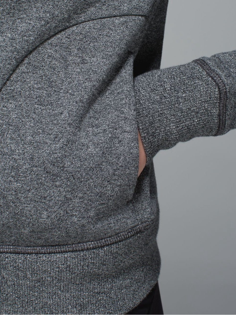 Lululemon Hug It Out Jacket Heathered Speckled Black Size 12 Women’s Grey - Picture 7 of 16